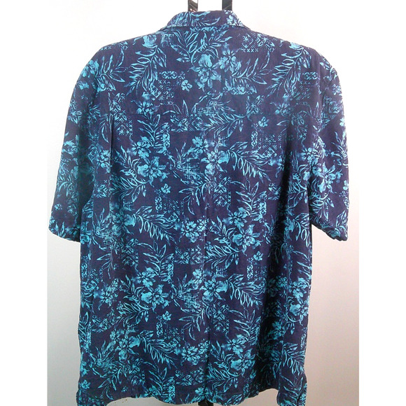 Caribbean Joe Island Supply Company Men's XXL Short Sleeve Blue Button-down - Picture 2 of 9